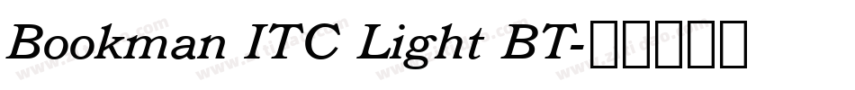 Bookman ITC Light BT字体转换